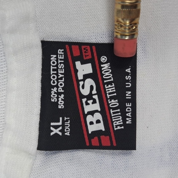 Vintage Primerica Finical promo double-sided graphics XL white & blue t-shirt - Picture 7 of 7